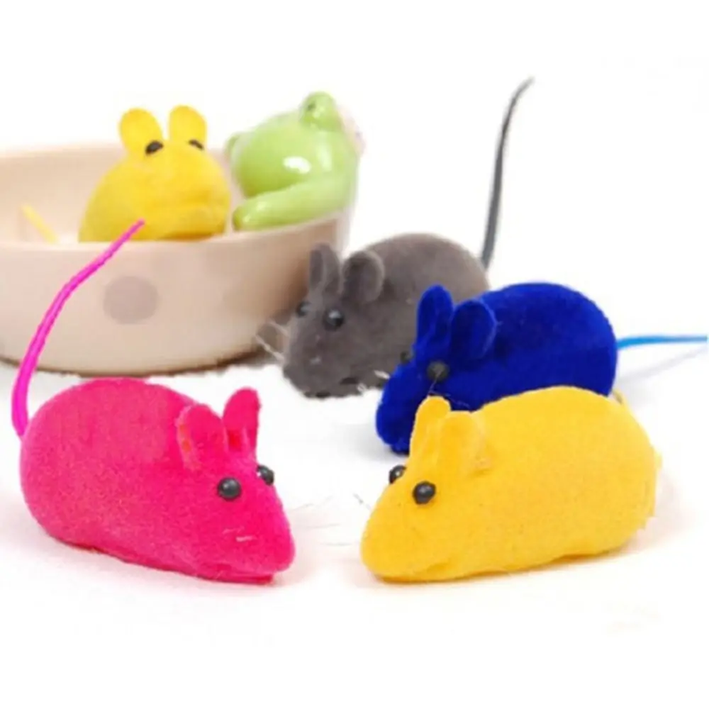 New Plush Cat Toy Sound Mouse Model Cat Teaser Toy Rubber Playing Teasing Kitten Interactive Toy Pet