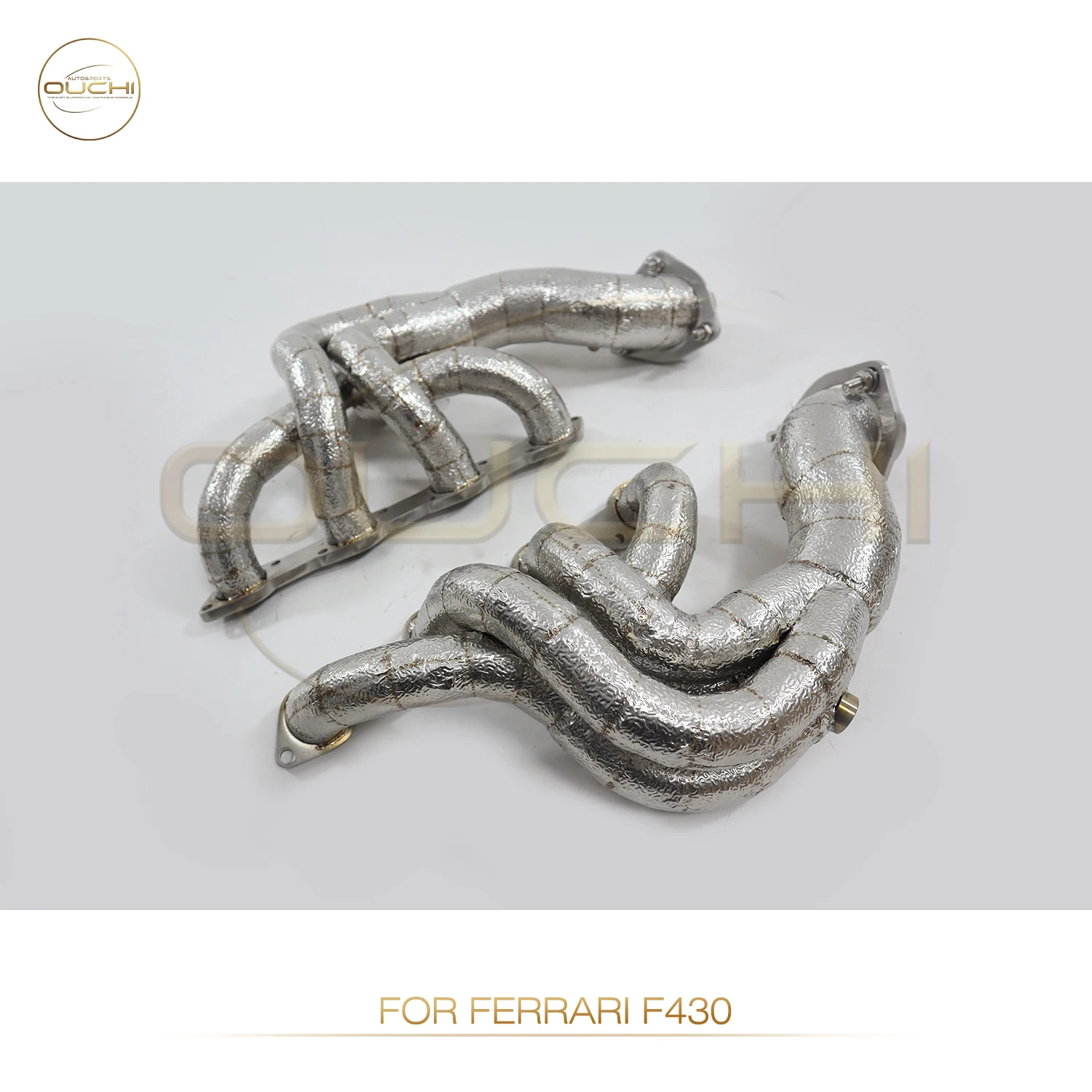 OUCHI مبيعات المصنع مباشرة Catback لفيراري F430 سكوديريا 4.3L صمامات هوائية العادم SS304 كاتم صوت النازل تصميم X-pipe #3