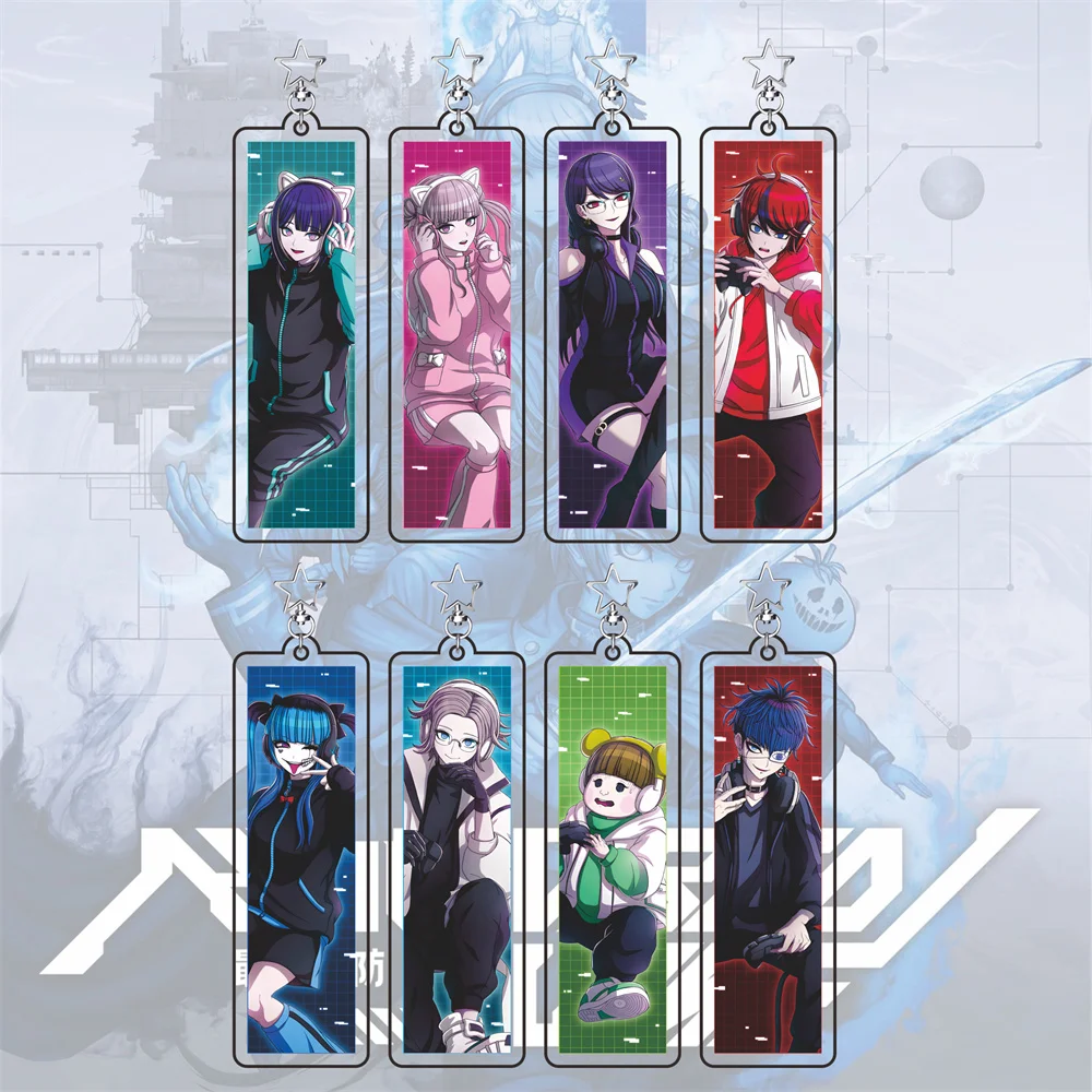 Hot Game HUNDRED LINE Acrylic Keychain Model Figure Cosplay Birthday Fans Christmas Desk Decor Plate Gift