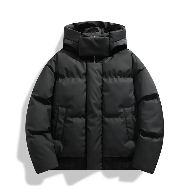 New Men's Cotton Jacket Simple and Pure Color, Loose and Fashionable, Trendy and Ver  atileThickened Cotton Jacket Winter