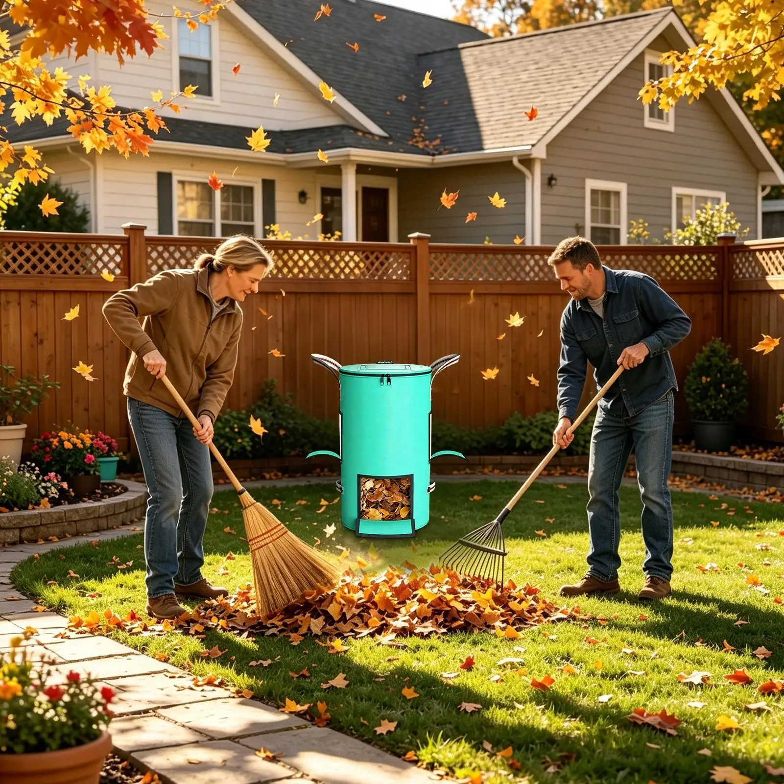 Yard Waste Bag Large Capacity Foldable Trash Container With Handles Yard Leaves Collection Bag For Shrub Pine Garage Beach