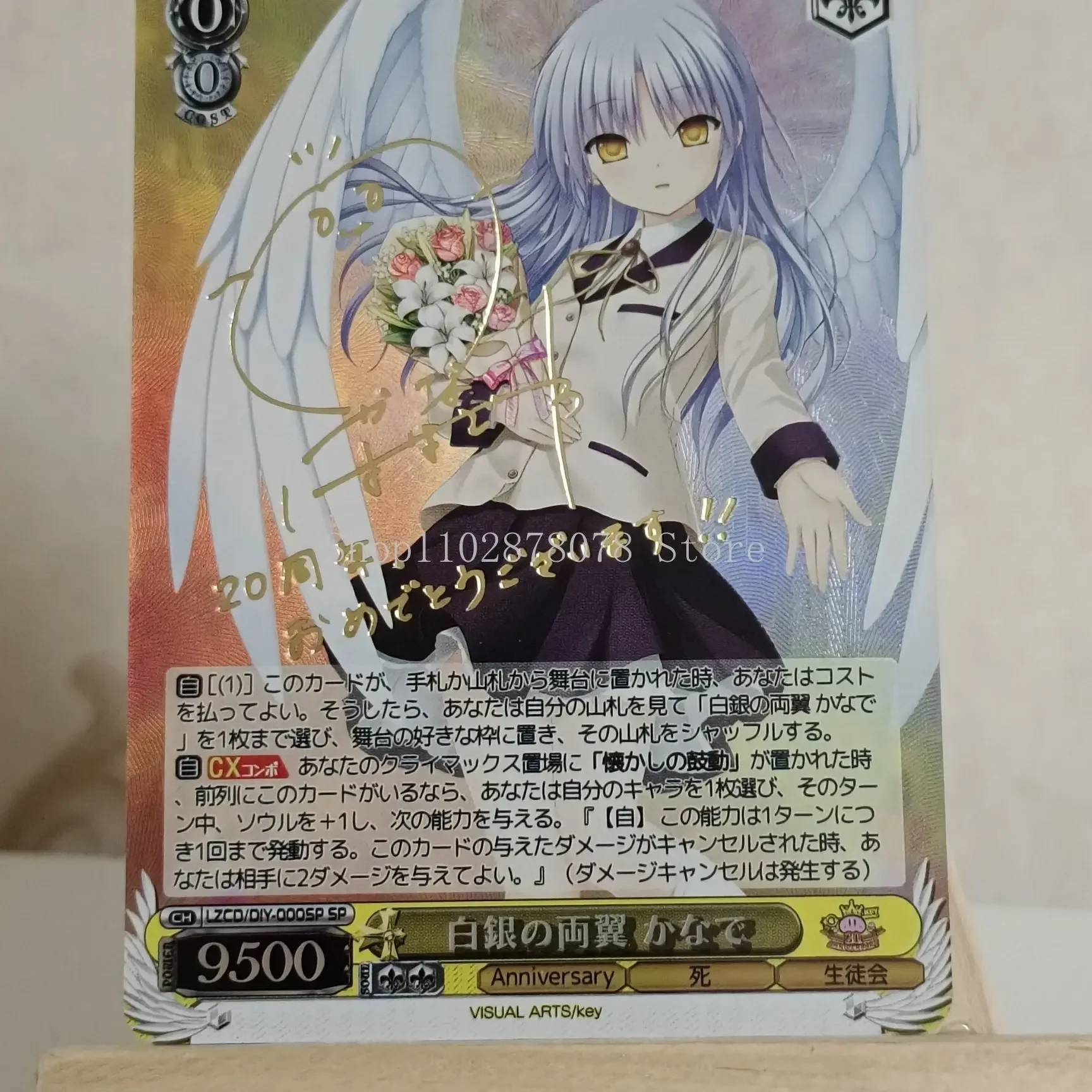 88*63MM Angel Beats! Tachibana Kanade Figure Memorial CollectionBoutique Flashcard Anime Periphery Child Christmas Gift