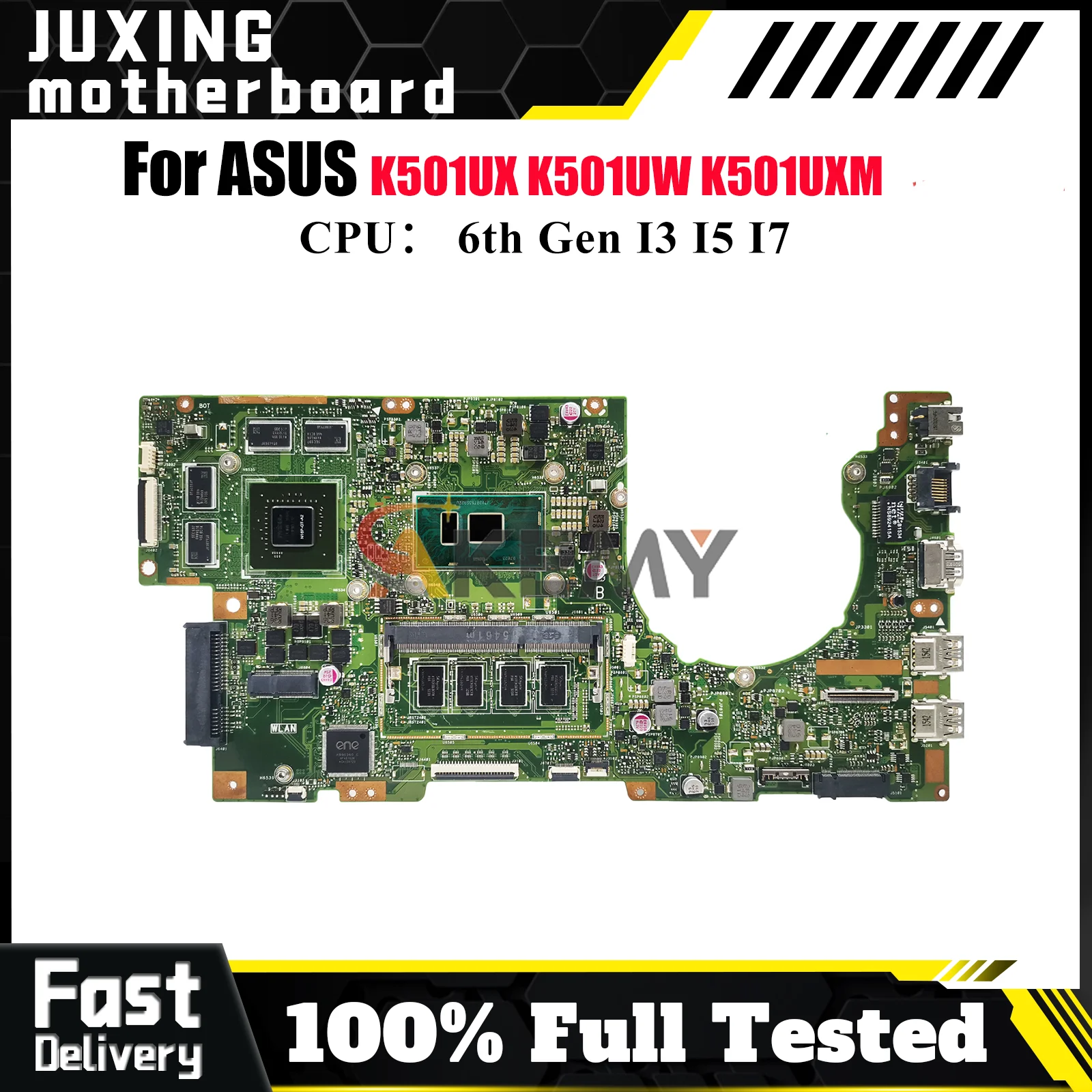 

K501UX Laptop Motherboard For ASUS VivoBook K501UWK K501UQ K501UB U5000 A501U K501UXM K501UW K501U K501UX Mainboard I3 I5 I7 CPU