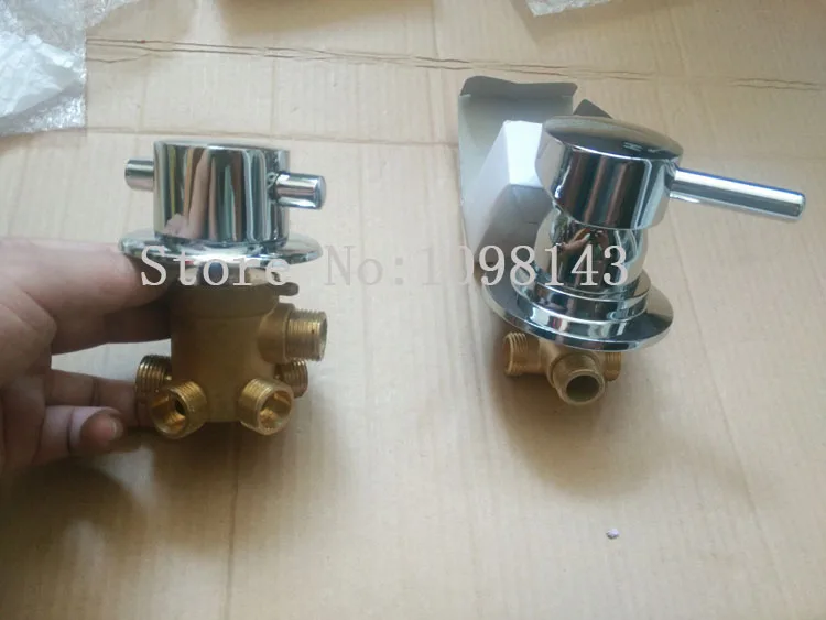 5 Ways Screw Style shower mixer + Tube Separate,  3/4/5 way water outlet shower room faucet Segregator , Bathroom mixing valve
