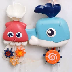 Jouets de bain pour enfants, baignoire, douche, baleine, roue à eau, vaporisateur, jeu d'eau d'été