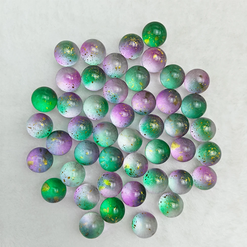 10-100Pc Dia16MM Gradient Color Matte Starry Sky Glass Ball Fish Tank Vase Decorative Ball DIY Handmade Material Garden Ornament