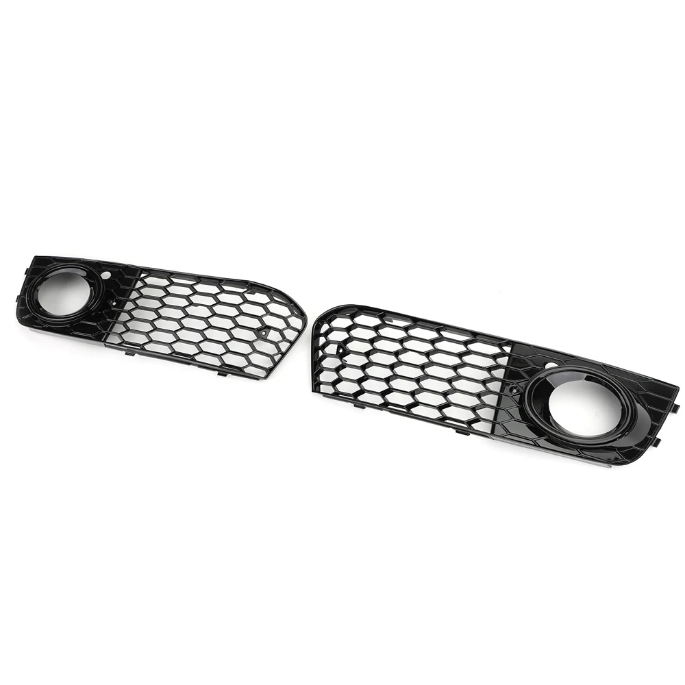 For Audi A4 B8 2009 2010 2011 2012 Honeycomb Mesh Fog Light Open Vent Grill Intake Cover Grille Car Parts