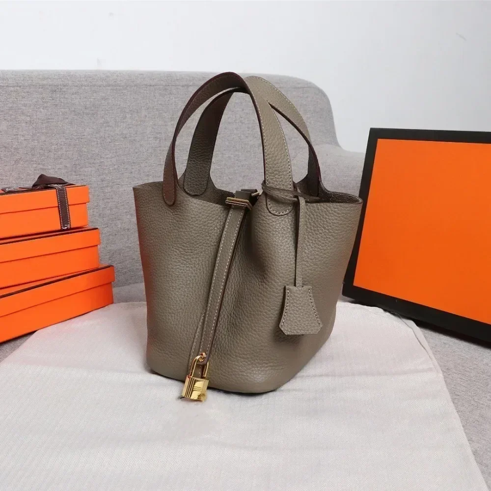 حقيبة دلو كلاسيكية، حقيبة يد عصرية، حقيبة مكياج مدمجة، حقيبة نسائية جديدة عصرية ومتعددة الاستخدامات، حقيبة للتنقل #2