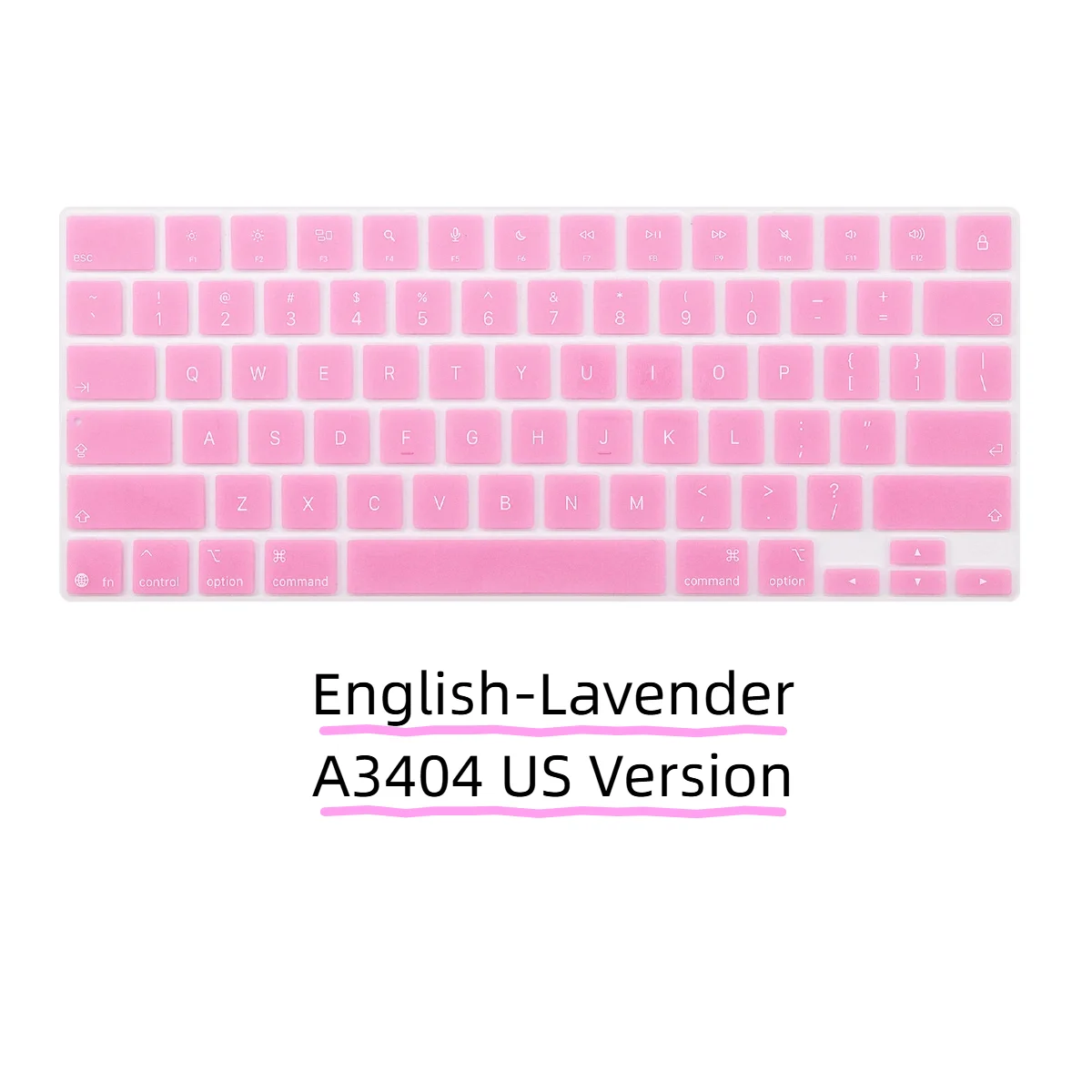 Keyboard Cover for 2026 MacBook Neo 13 inch A18 Pro A3404 Without Touch ID, English Silicone Skin Protector, Multiple Colors