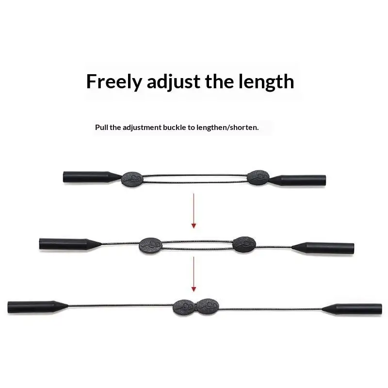 Brillenband mit Aufbewahrungsbox, verstellbarer Ohrbügel, rutschfestes Brillenband für Sport, Laufen und Radfahren. – Detail 2