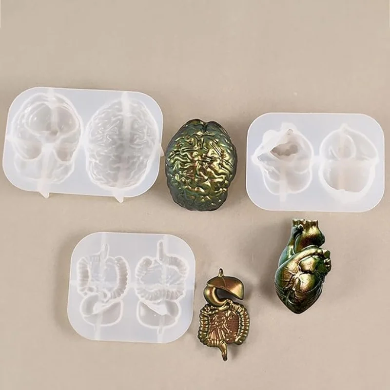 DIY Crystal Epoxy Resin Mold Human Body Three-dimensional Viscera Brain Heart Silicone Mold