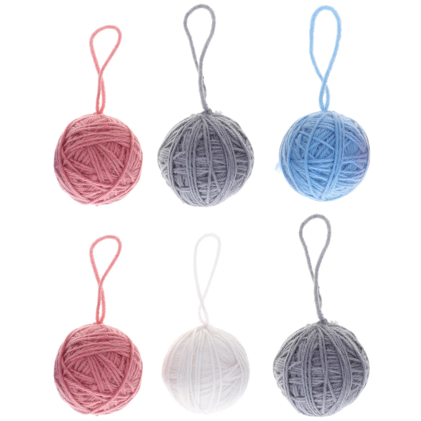 6 個のクリスマスボールペンダント最高級ウール快適なタッチ愛らしい漫画デザインクリスマスデコレーションクリスマスボール