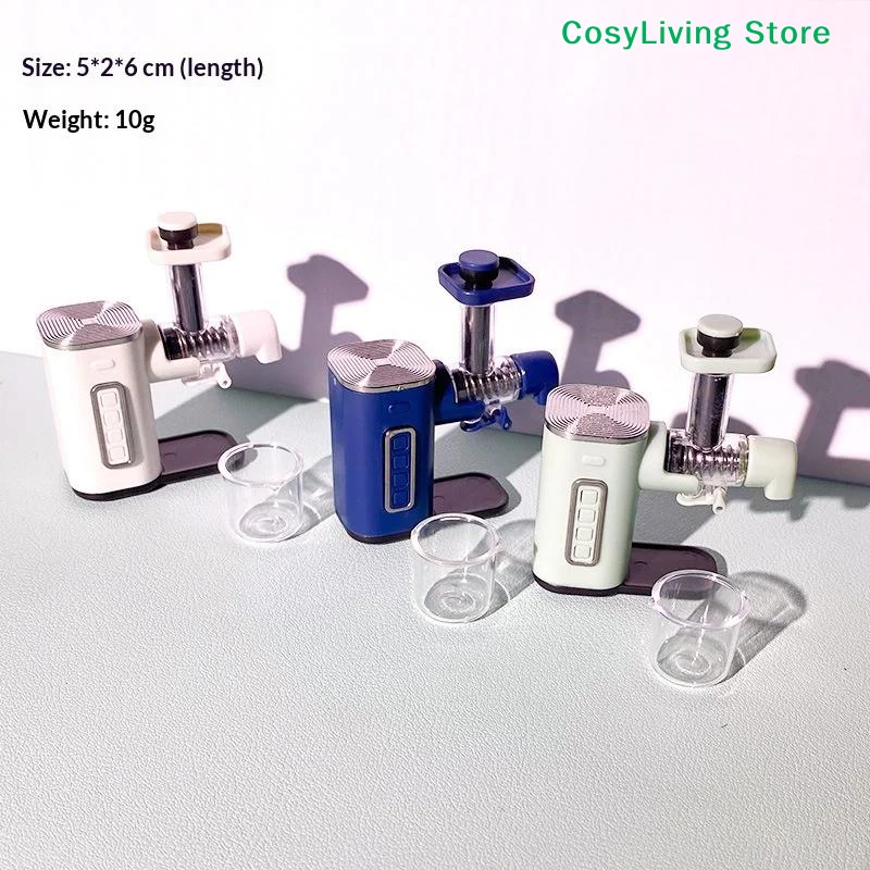 1 Set Mini Food Play Fruit Juicer Machine Desktop Decoration Miniature Juicer Blender Simulation Model Scene Decoration