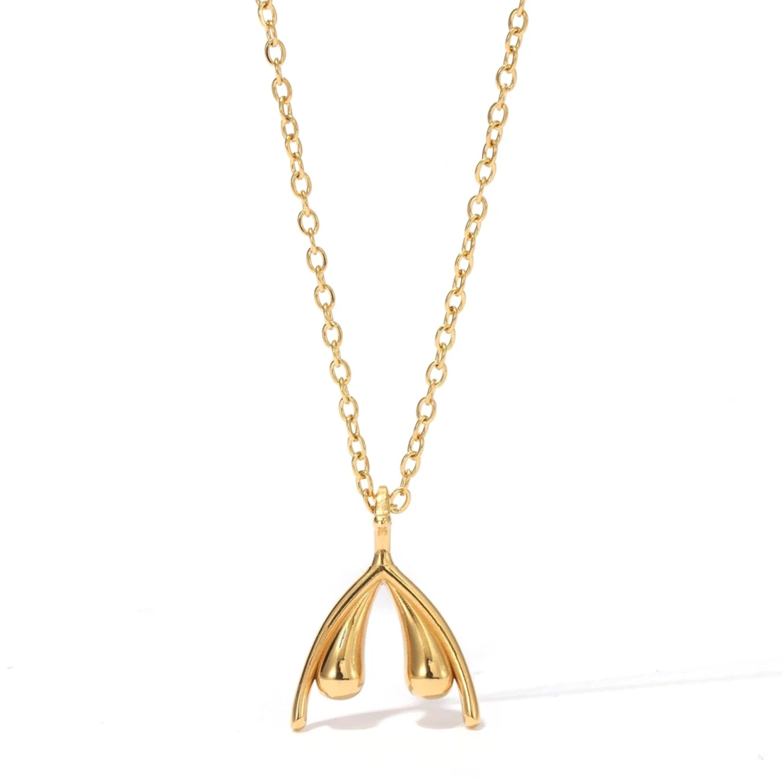 Fishtail Pendant Titanium Steel Stainless Steel Necklace for Women