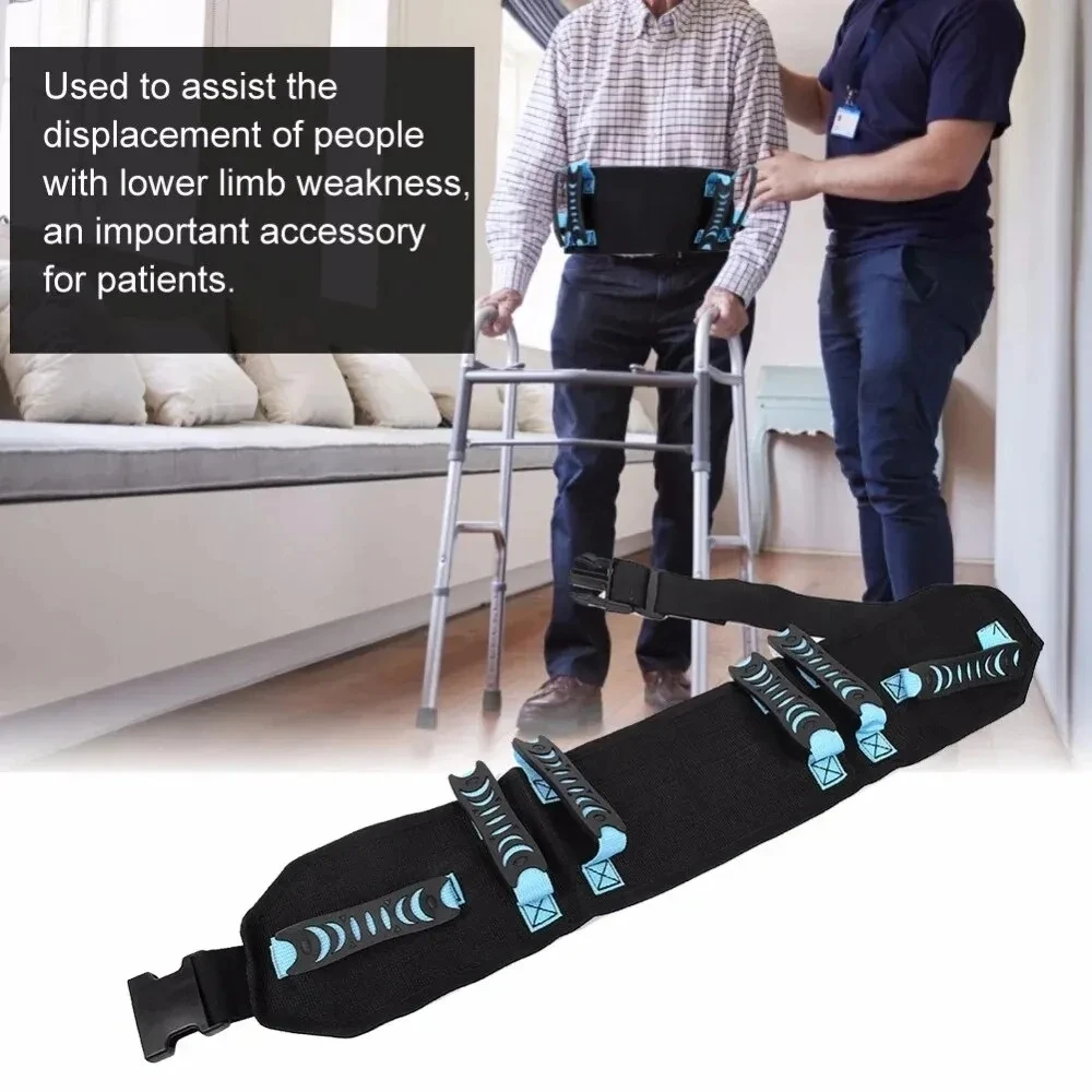 Help Disable Elderly Patients Stand Up Waistbelt Assist Walking Transfer Giant Belt with 7 Handles Waistbelt
