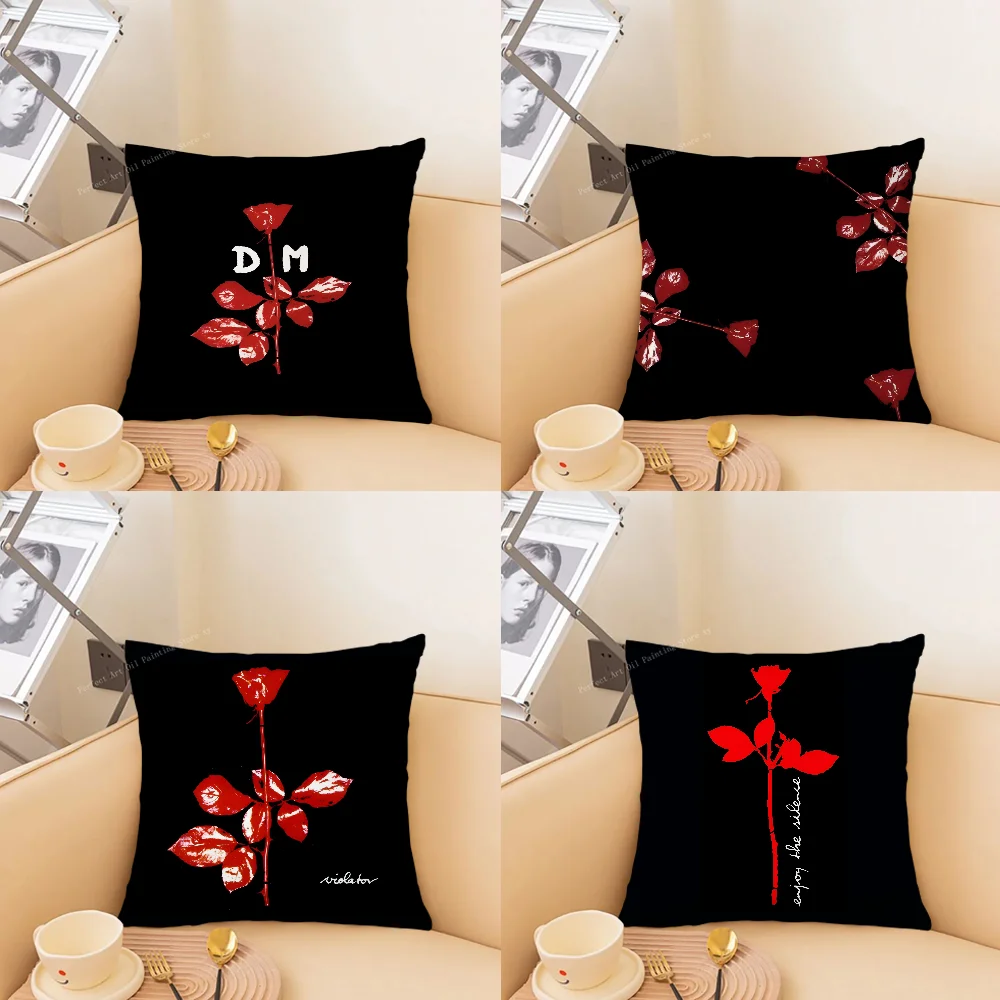 D-Depeche M-Mode Pillow Case Fashion Square Pillowcase Bedroom Sofa Room Ins Decoration Leisure Cushion Cover 40x40