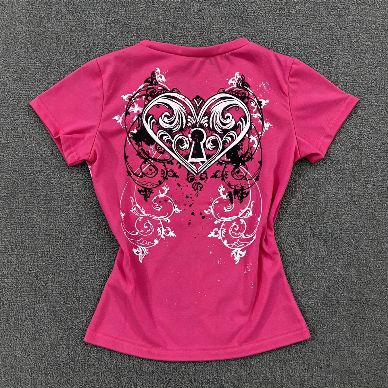 Summer New Millennium Women's Y2K Slim Fit T-Shirt Spicy Girl Retro Style Women's Printed Top