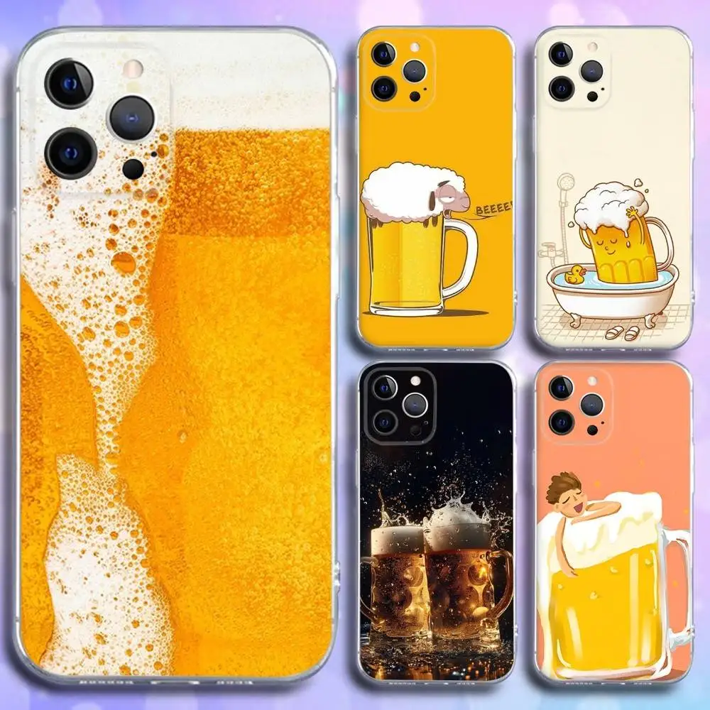 

Beer Print Phone Case For iPhone 17,16,15,14,13,12,11 Pro,Max,Plus,X,XS,XR,SE4,E Mini Transparent Soft Cover
