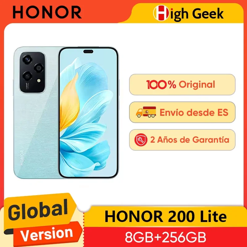 New Global Version HONOR 200 Lite 5G Smartphone 108MP Main Camera 6.7