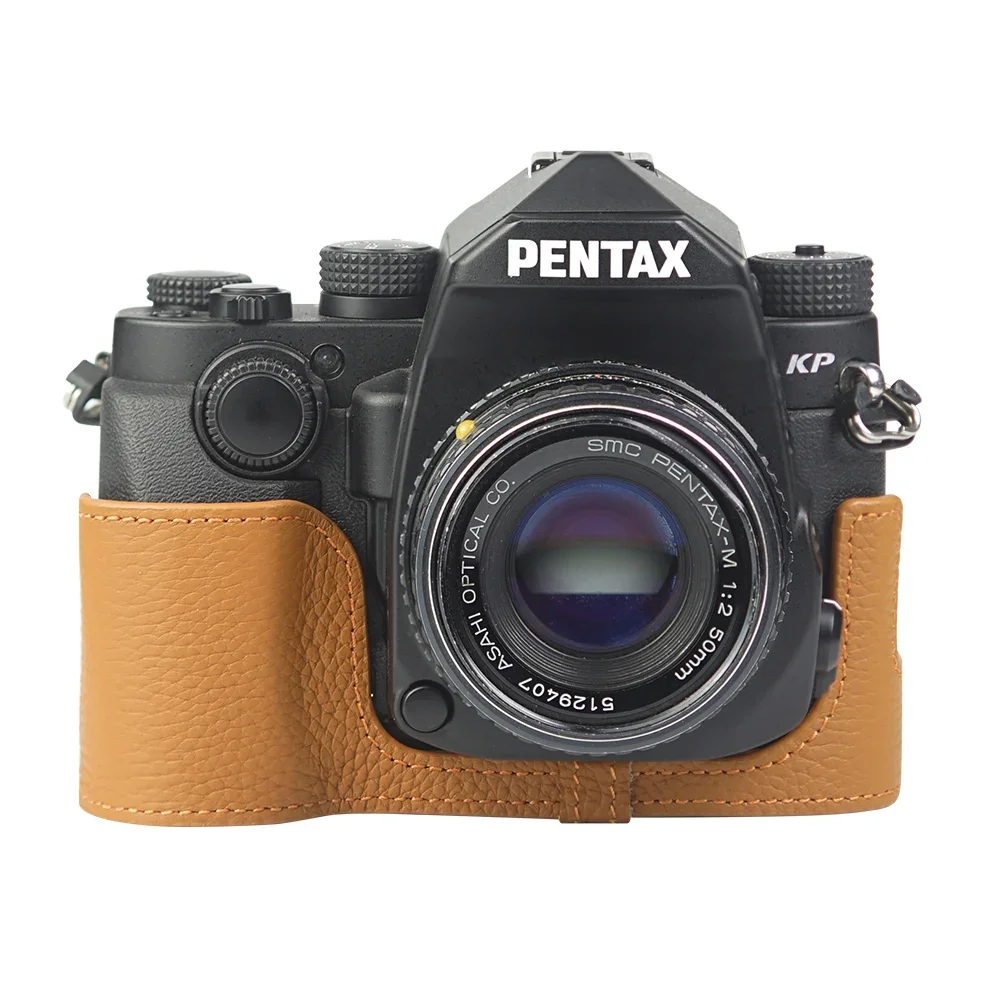本革ハーフカメラケース,pentax kp,k1000,k2,17用バッグカバー,カメラ