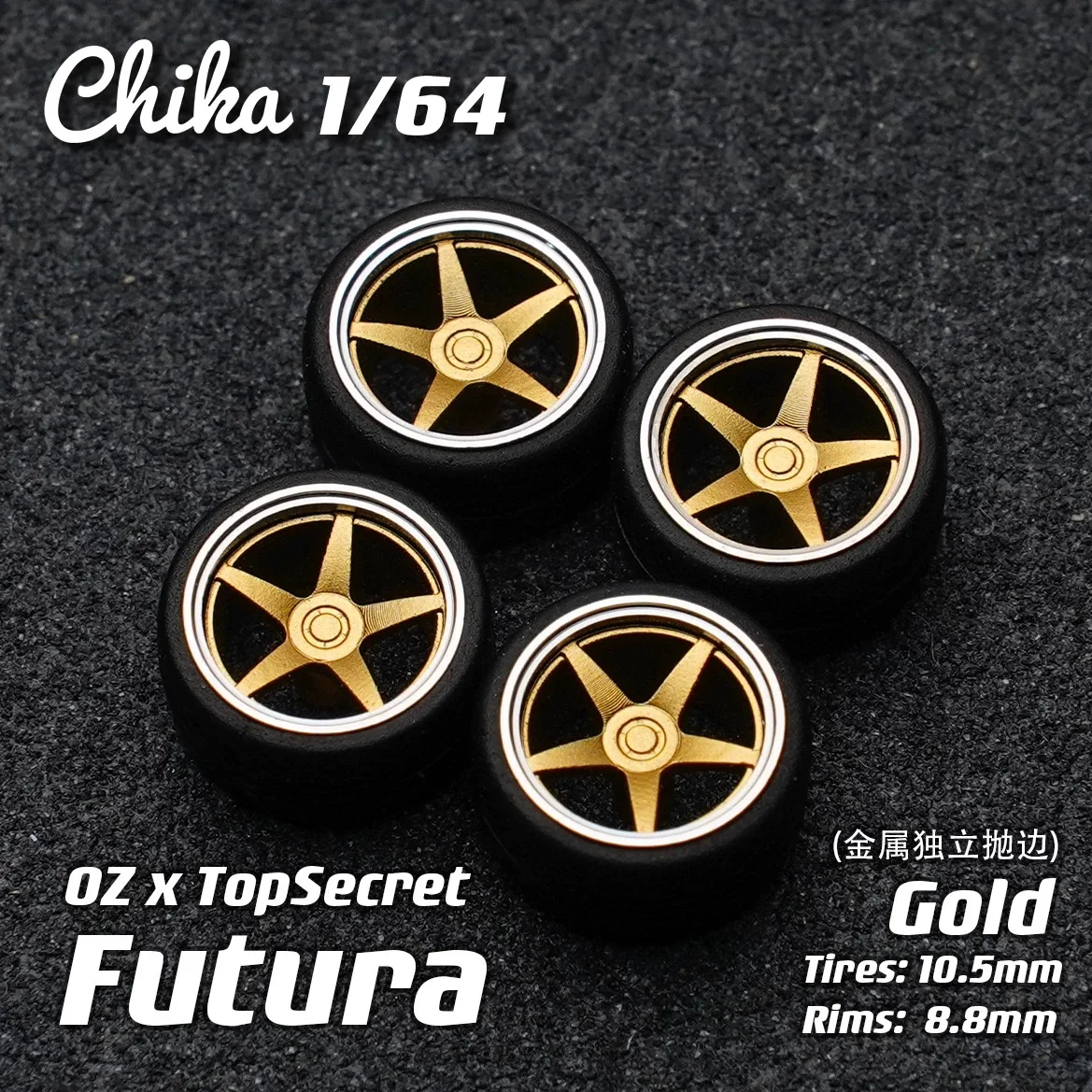 1:64 Car Model Tire 10.5mm Suitable for 1/64 Car Model Modification Accessories Static Outline