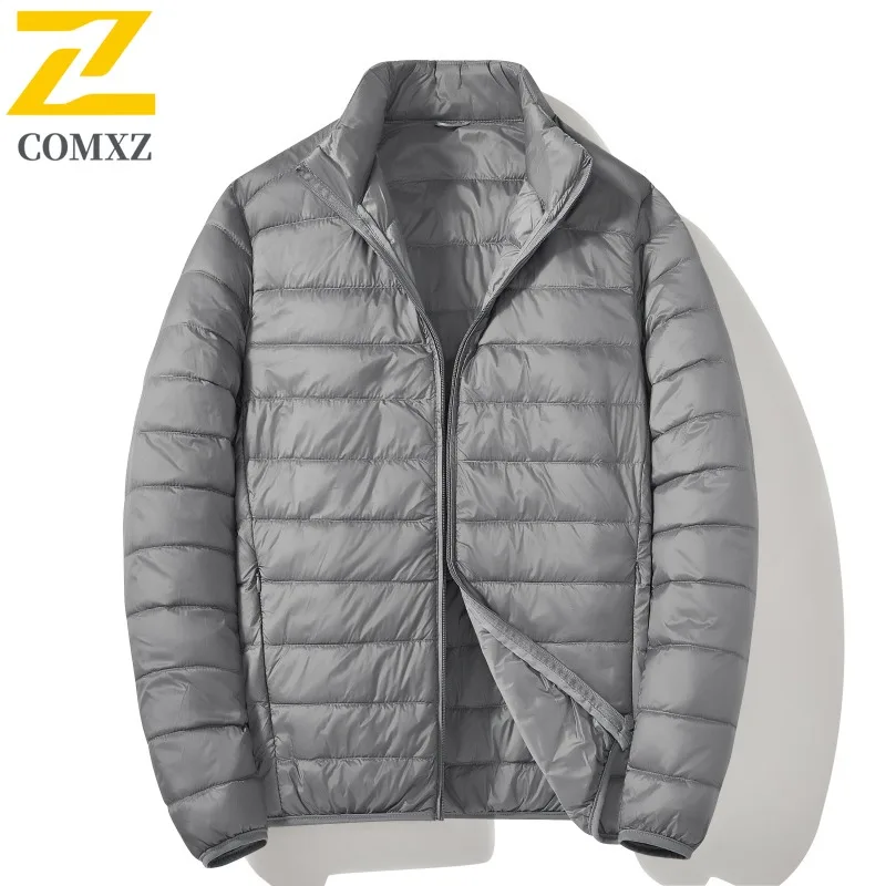 

COMXZ Мужская уличная куртка, повседневная ветрозащитная теплая парка с воротником-стойкой для альпинизма, уличная легкая зимняя ветровка премиум-класса