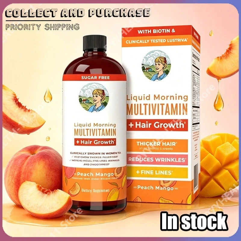 

Multivitamin with Biotin and Vitamin B Complex Liquid Supports Healthy Hair & Skin Formula Daily Beauty Nutrition 450ml