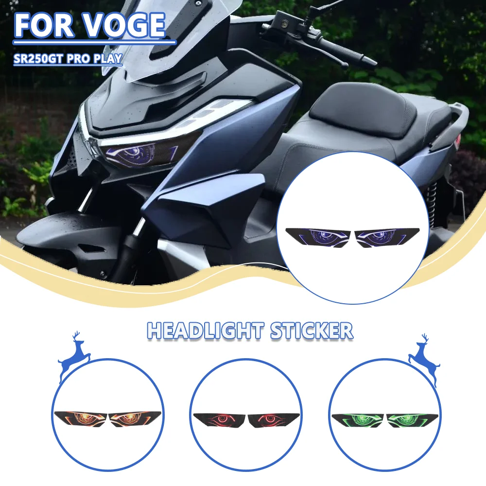 

3D передний обтекатель мотоцикла, защитная наклейка для фар, защитная наклейка для головы для VOGE SR250GT SR 250GT SR250 GT Pro Play