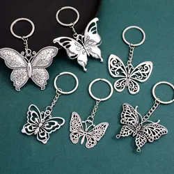Butterfly Charms Keychain Pendants Aesthetic Keyring Jewelry Holiday Gift Key Holder Chain Ring For Women Girlfriend Bag Car