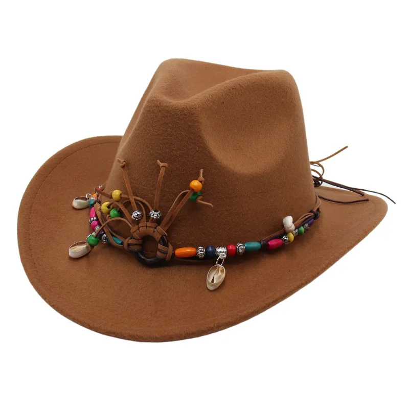 Western Cowboy Hat Ethnic Style Stage Top Hat Curling Foreign Trade Feduo Blind Nut British European And American Style