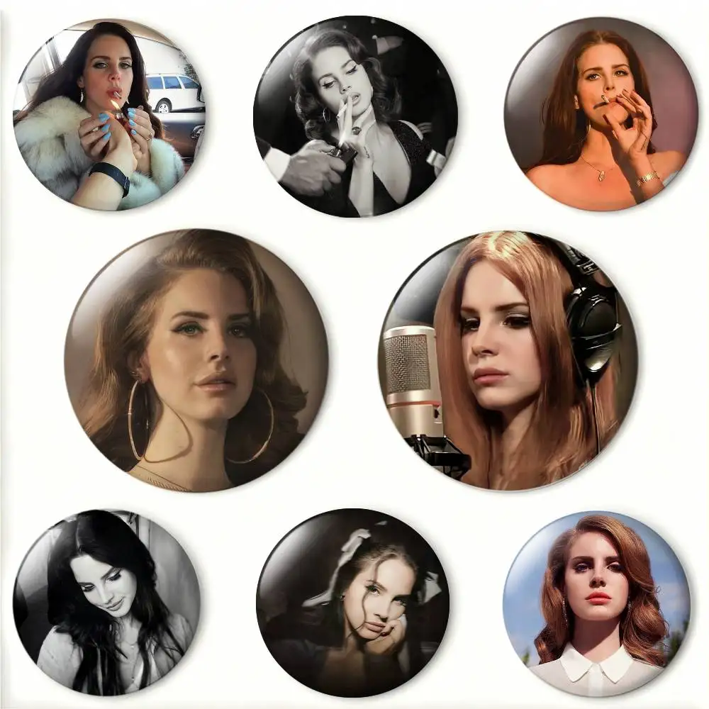 

L-Lana D-Del R-Rey Laser Badge Creative Pins Brooch for Bag Clothes Hat Decor Gifts Fans Collect