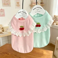 Chaleco perro cereza algodón verano – ropa suave y dulce para mascota