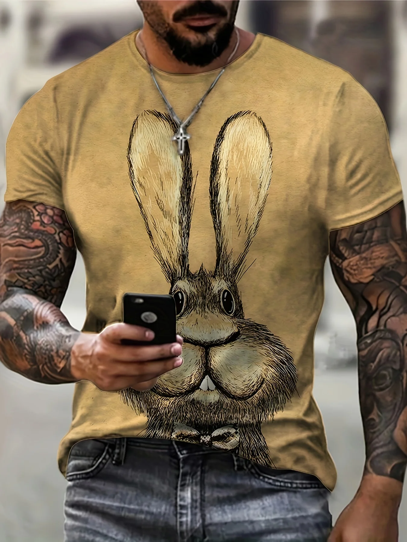 

2024 New Summer Trendy Men's 3D Pattern T-shirt