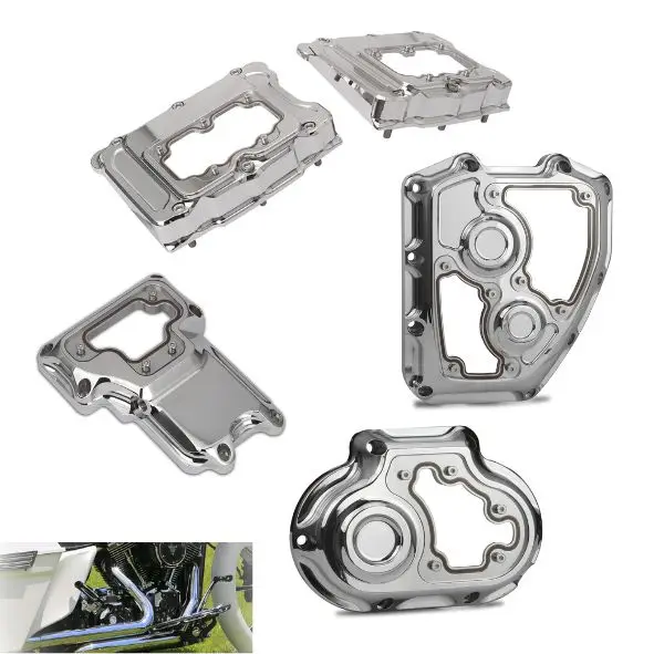 

Хромированные прозрачные алюминиевые крышки трансмиссии и распределительного механизма (V-twin) для моделей Touring 2008-2013 годов