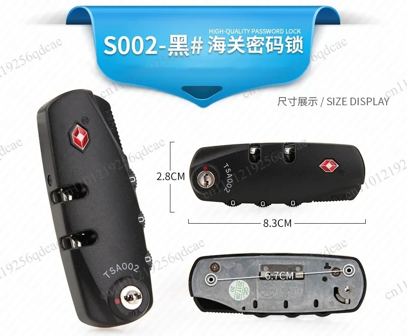 Customs Fixed Lock Luggage Lock Password Repair Suitcase Accessories Universal Replacement Lock TSA002
