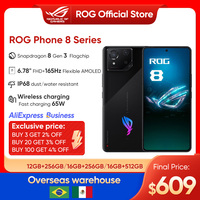 AliExpress Business ASUS ROG Phone 8 Gaming Phone Snapdragon 8 Gen 3 165Hz E-Sports Screen 5500mAh Battery Mobile Phone