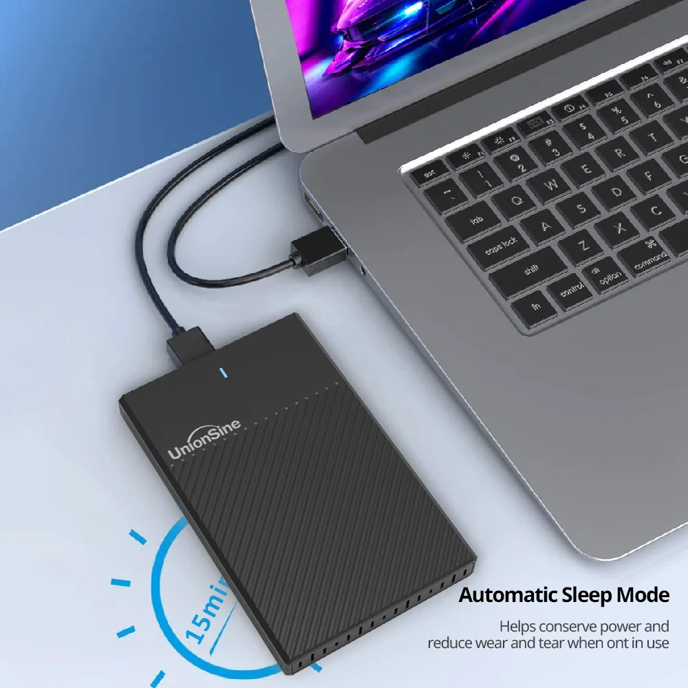 เคส unionsine HDD 2.5 "USB 3.0 HDD Enclosure 2.5นิ้วพอร์ตอนุกรม SATA SSD รองรับ6TB สำหรับ Seagate TOSHIBA FUJITSU 2.5" กล่อง HDD