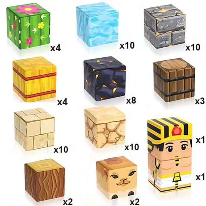 ของเล่นตัวต่อแม่เหล็กชุดอียิปต์ ของเล่นเพื่อปลูกฝังความคิดสร้างสรรค์ของเด็กๆ ของเล่นประกอบแบบง่ายๆ