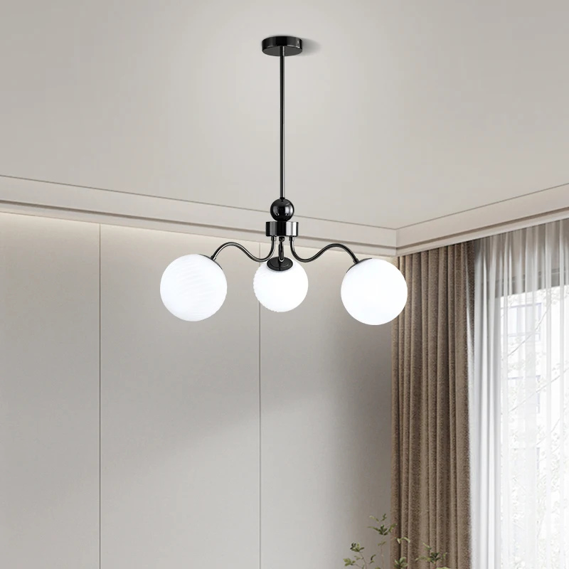 Moderne LED Kronleuchter Lichter Nordic Milch Weiß Ball Decke Kronleuchter für Wohnzimmer Schlafzimmer Halle Innen Küche Beleuchtung Lampe