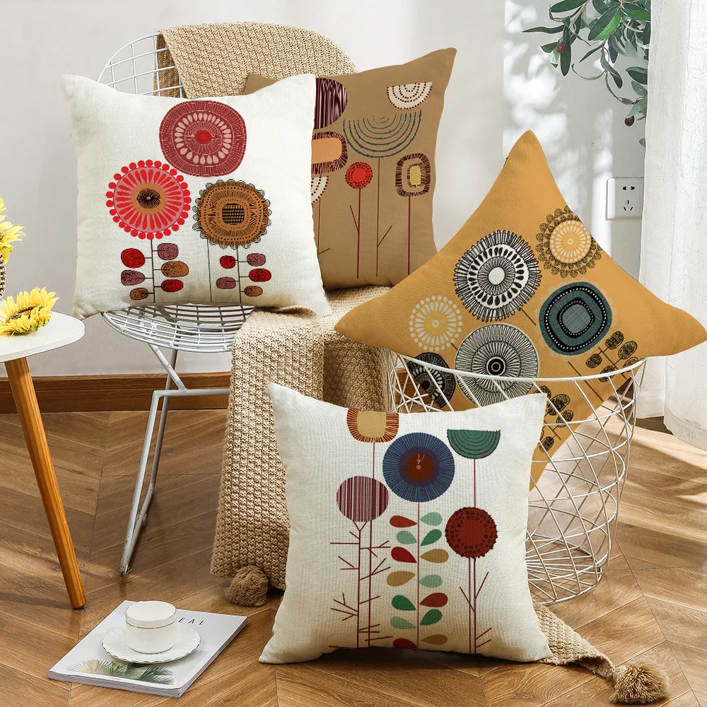 Hand Painted Abstract Cushion Cover Home Decor Pillow Case for Sofa Bed