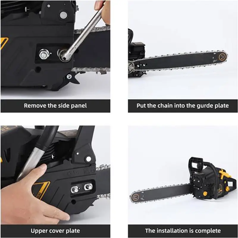 5Pack 14In Chainsaw Chain 52 Drive Links .050In Gauge, 3/8In Pitch Replacement Chains For ,Echo,Poulan-AT64