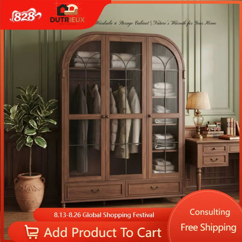 Large Glass Adults Wardrobes Customized Luxury Space Saving Organizer Cupboard Clothes Bedroom Hotel Ropero Armable Furniture