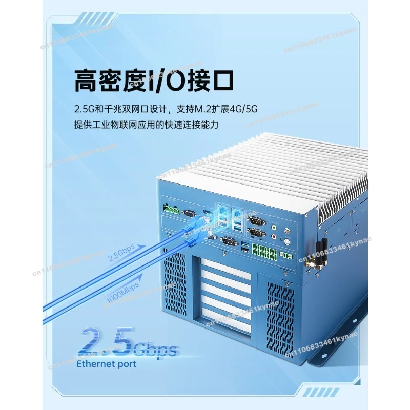 FOR Four-card Slot Expansion Industrial Computer Dual Network Port AI Edge Computing Machine Vision Intelligent Microcomputer