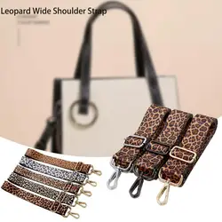 Bag Shoulder Strap Leopard Print Wide Adjustable Long Snap Hook Clip High Tensile Replacement Bag Accessories Women's Bag Belt