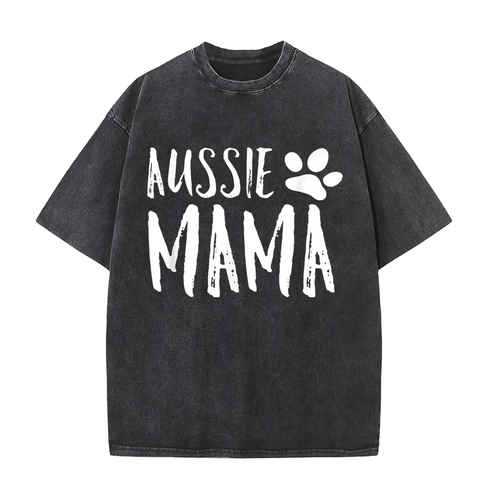 Australian Shepherd Mom Aussie Cute Red Merle T-Shirt 웃긴 Boyfriend T Shirt Gift Daily Print Short Men Cotton Humor Summer Top
