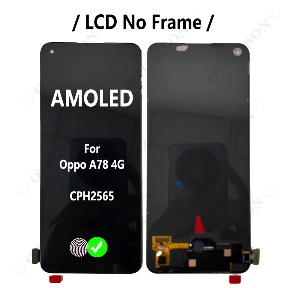 LCD Screen With Frame For Oppo A78 5G CPH2483 CPH2495 LCD Display