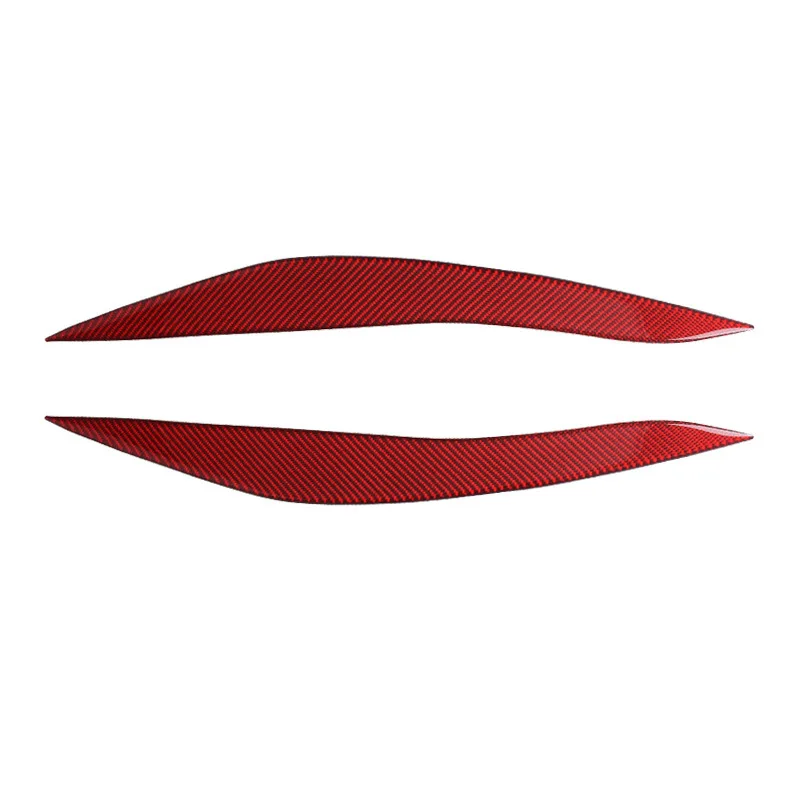 For BMW 5 Series F10f18520li525 Carbon Fiber Red Headlight Eyebrow Sticker Car Decorative Sticker