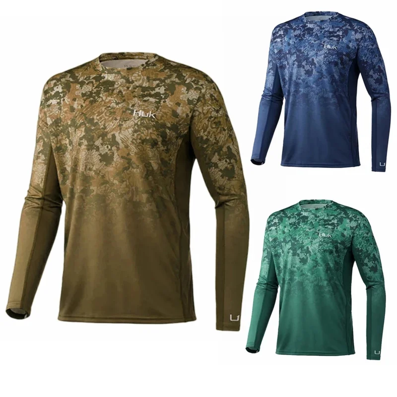 

Summer HUK Fishing Shirt Neutral Long Sleeve Fishing Clothes Uv Protection Fishing Jersey Outdoor Breathable Sweatshirt UPF 50+