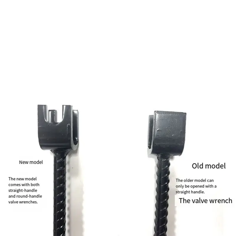 T-Handle& U-Head Water Meter Shut Off Tool- Reinforced Rebar Steel 12 Inch Inch Water Meter Wrench With 4-Way Utility Key