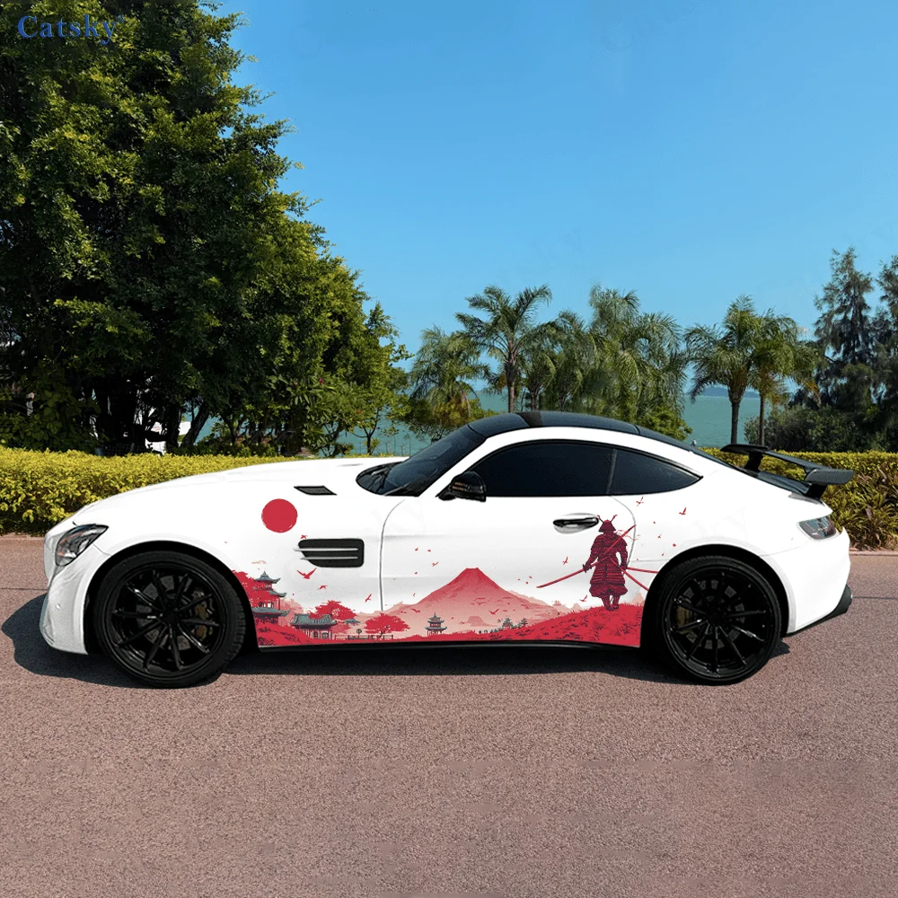 

Samurai Pavilion Forest Car Vinyl Wraps Decal Self-adhesive PVC Sticker Suitable for Trucks SUV Decoration Auto Accessories Gift